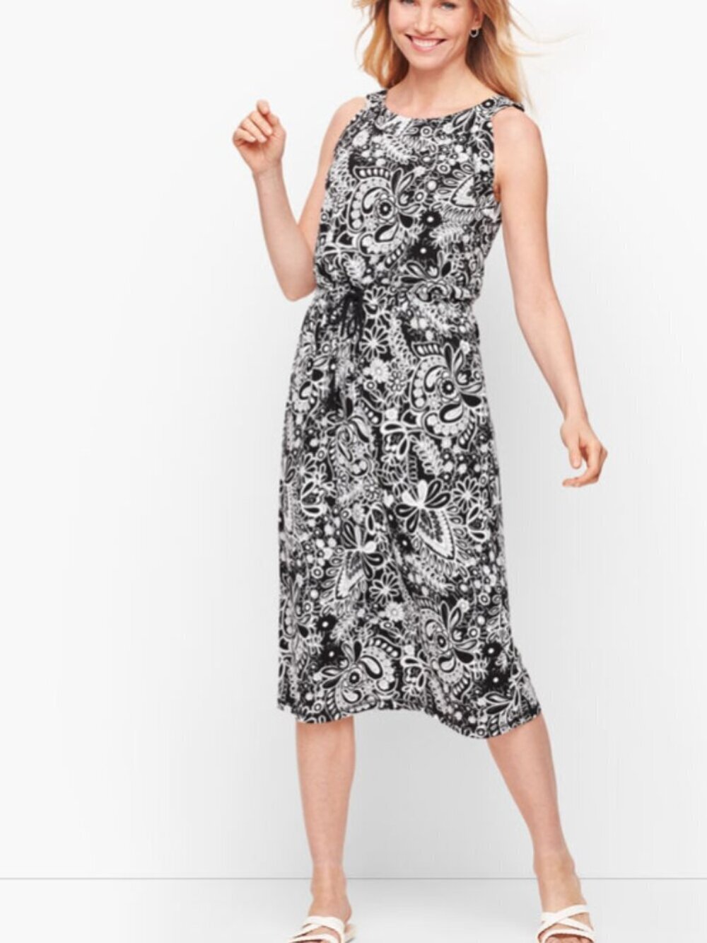 Talbots Paisley Midi Dress MP Petite